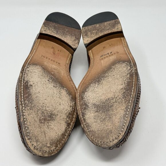 Magnanni Woven Tassels Loafers Mens 11 M Brown Leather Slip On Dress Shoes main image 6
